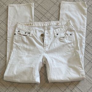 J Crew White Matchstick Jeans 29 R